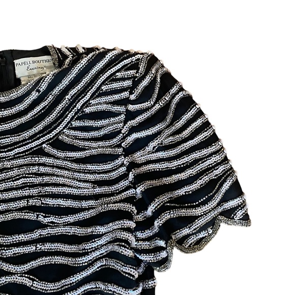 91 Papell boutique sequins top M - Picture 3 of 4